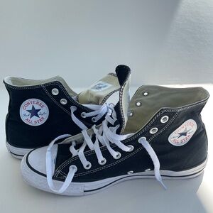 Converse Black and White High-Top Sneakers Size 9